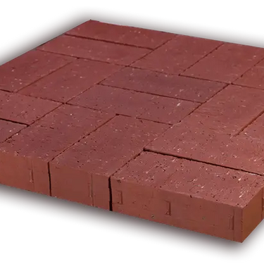 Clearance - Clay Pavers - Endicott - Lugged 4"x8" Straight Edge - Rose Blend
