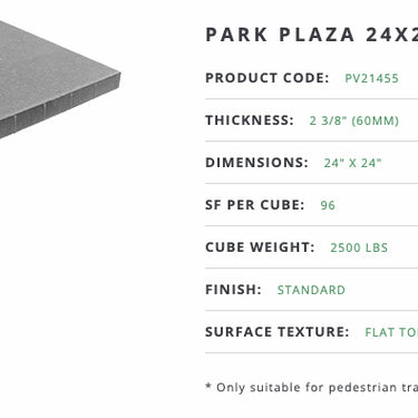Park Plaza - 24"x24" - 60mm Paver by Tremron