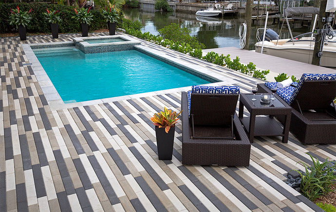 Poly Partner Kit Plank 4x12 Pavers by Tremron | Bold Modern Paver in 9 Colors – Your ...
